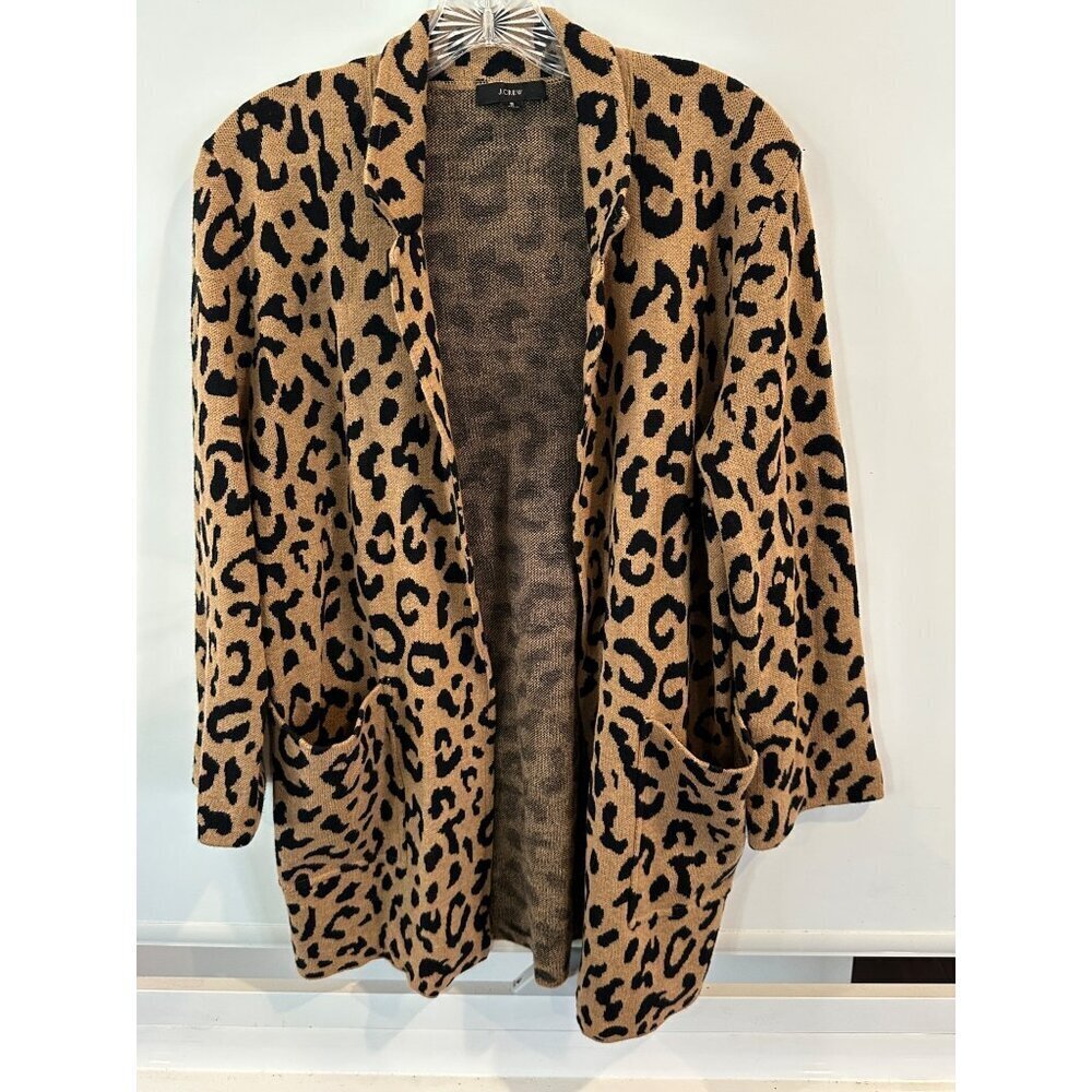 J. Crew cheetah print cardigan small
